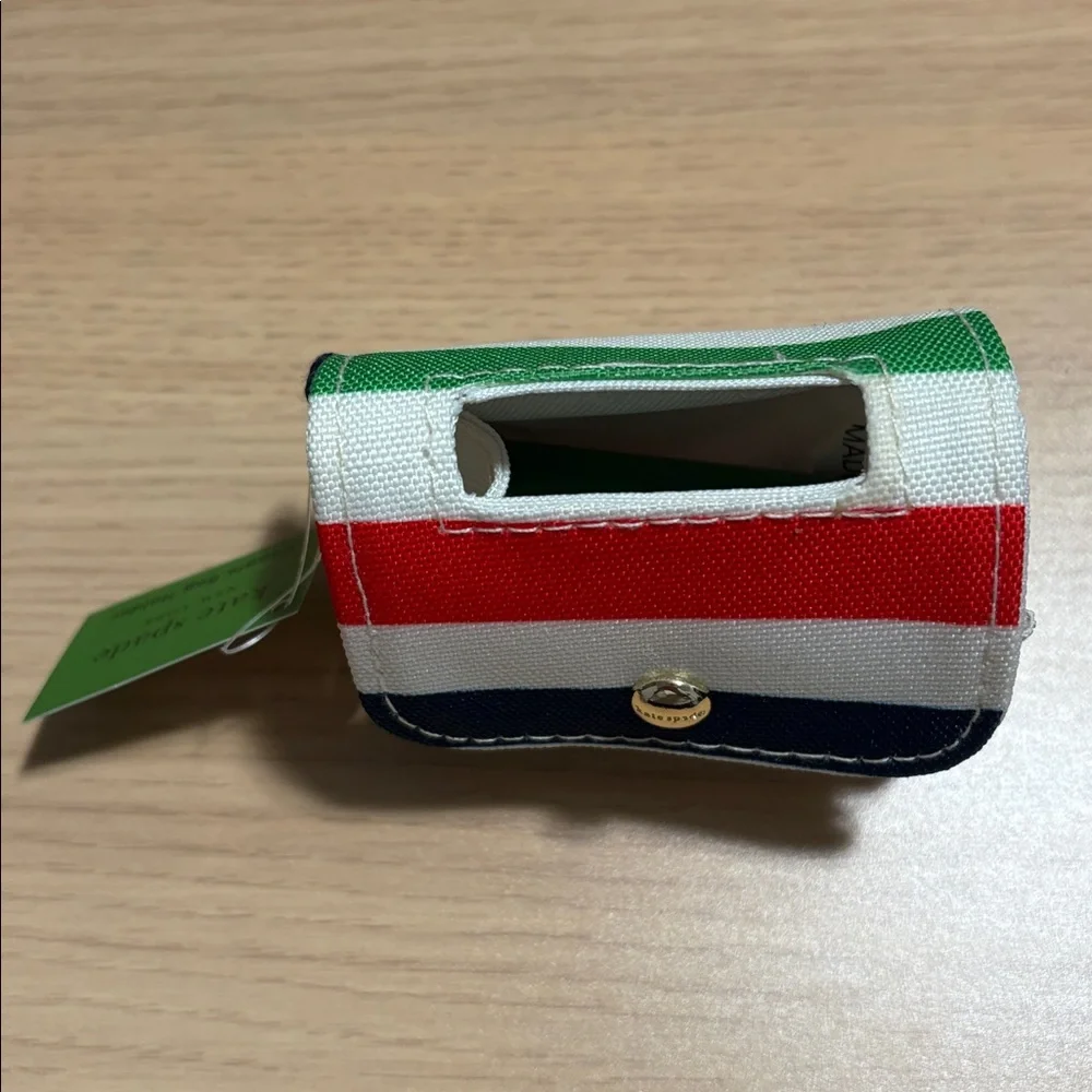 Kate Spade Striped Doggie Bag Holder with Gold Clip - Picture 5 of 6